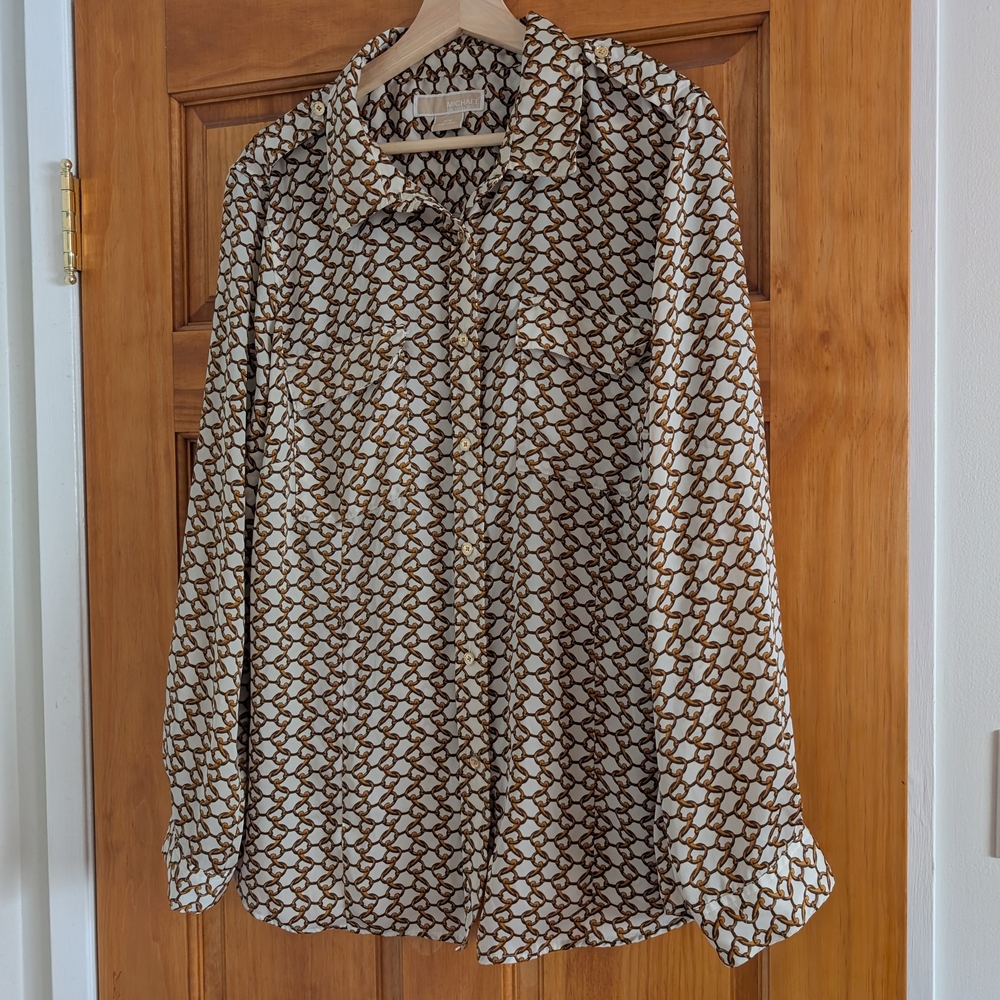 Michael Kors Chain Link Blouse Size 2x
